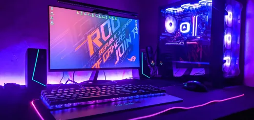 a desktop computer sitting on top of a desk
