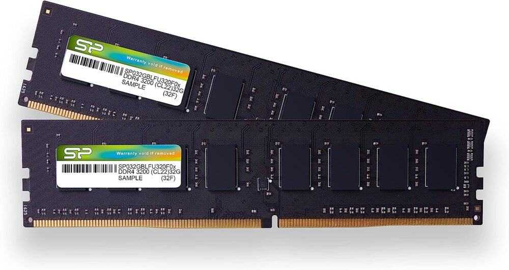シリコンパワー デスクトップPC用 メモリ DDR4 3200 PC4-25600 32GB x 2枚 (64GB) 288Pin 1.2V CL22 SP064GBLFU320F22