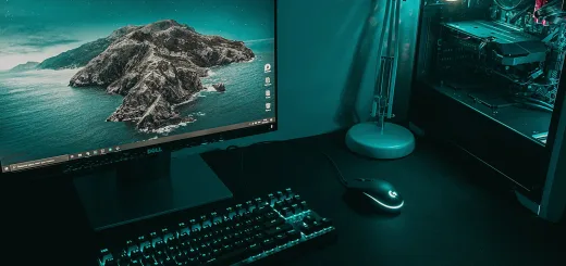 black flat screen computer monitor beside black computer keyboard