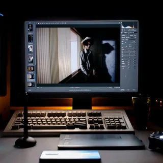 black flat screen computer monitor