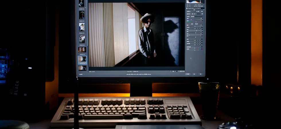 black flat screen computer monitor