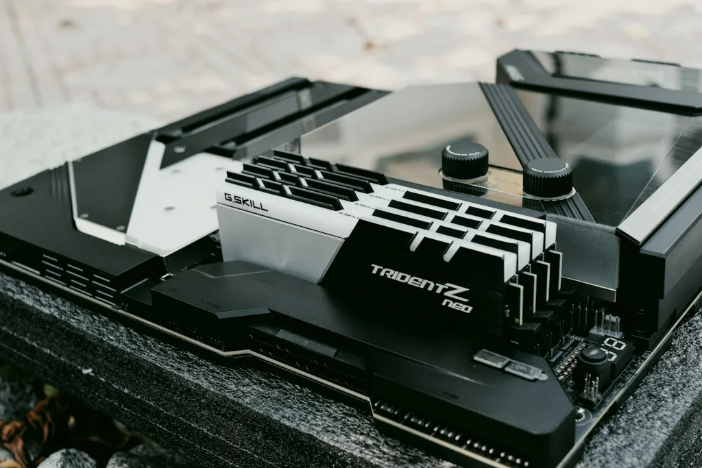 a close up of a hard drive on a table