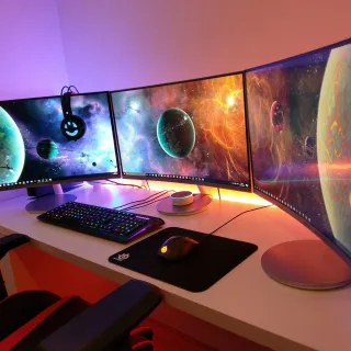 black computer keyboard on brown wooden desk