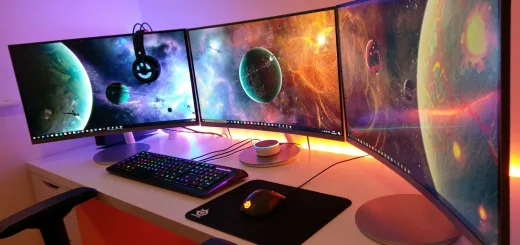 black computer keyboard on brown wooden desk